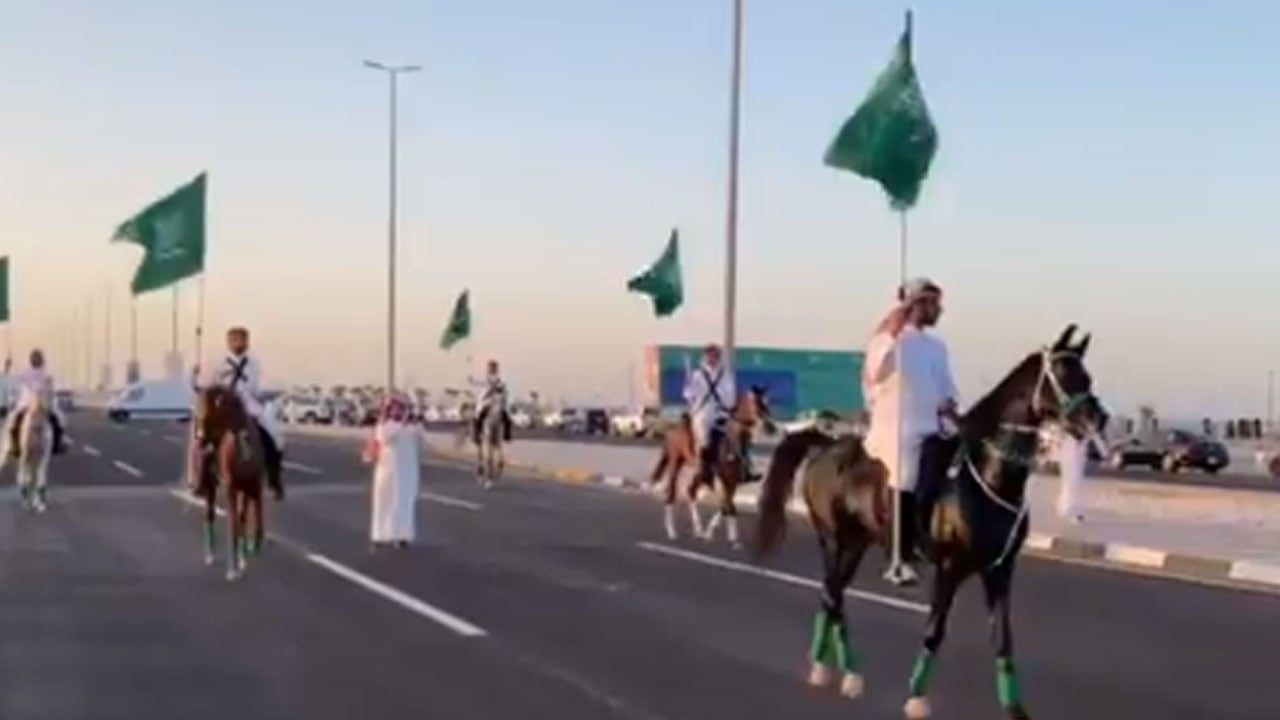 مسيرات خيول وإبل وطيران شراعي.. أهالي الشرقية يحتفلون باليوم الوطني 91