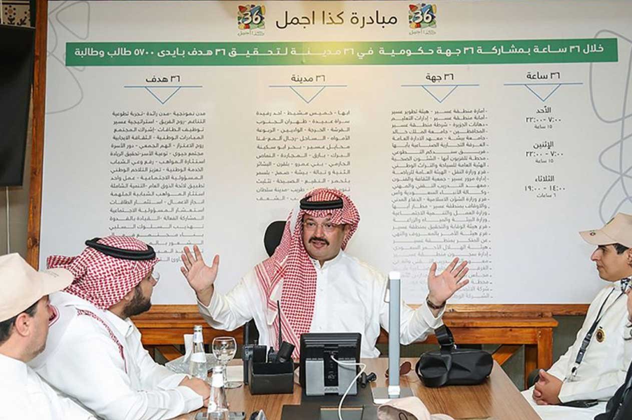 أمير عسير يطلق مبادرة «كذا أجمل».. 36 ساعة لطمس جميع التشوهات على الجدران