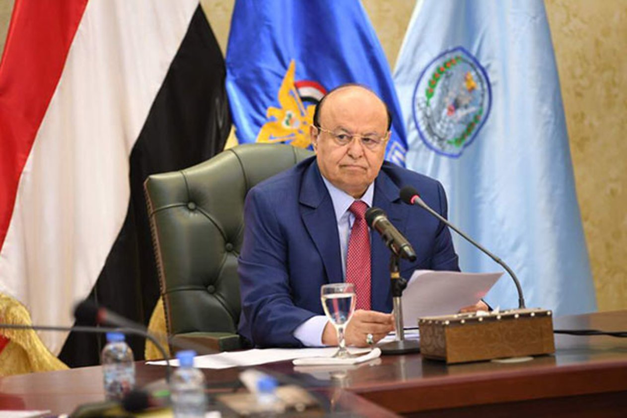 هادي: نتعاون مع «التحالف» بقيادة السعودية لتجاوز تداعيات الأحداث الأخيرة