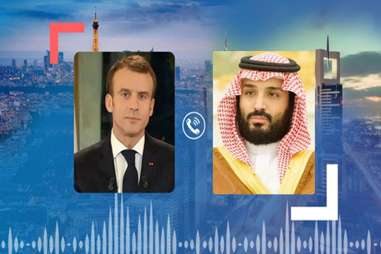 اتصال هاتفي بين ولي العهد والرئيس الفرنسي