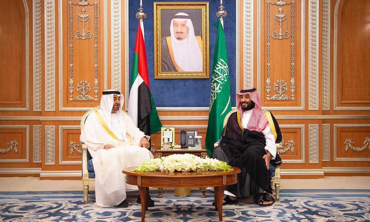 ولي العهد يبحث مع بن زايد المستجدات على الساحة اليمنية