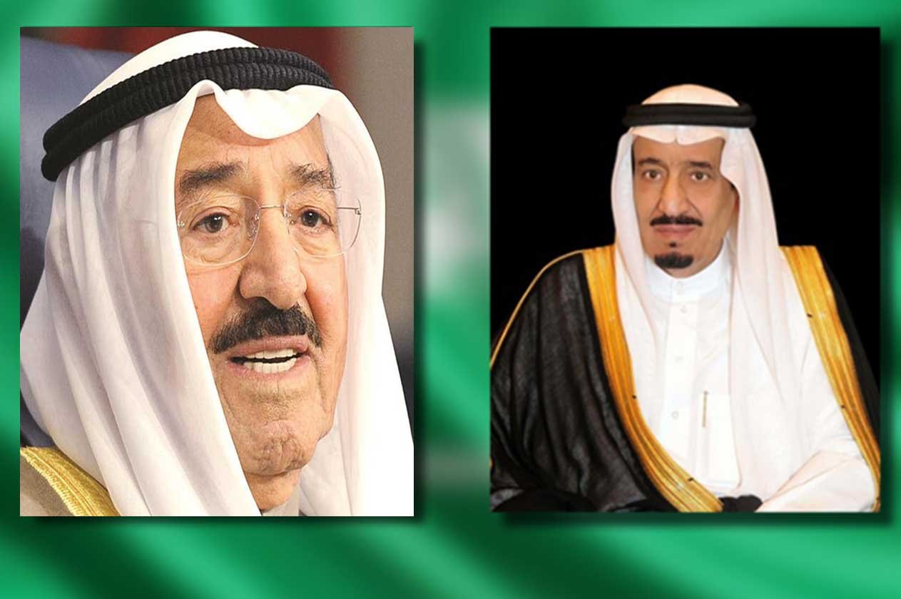 خادم الحرمين يتلقى التهنئة من أمير الكويت على توقيع «اتفاق الرياض»