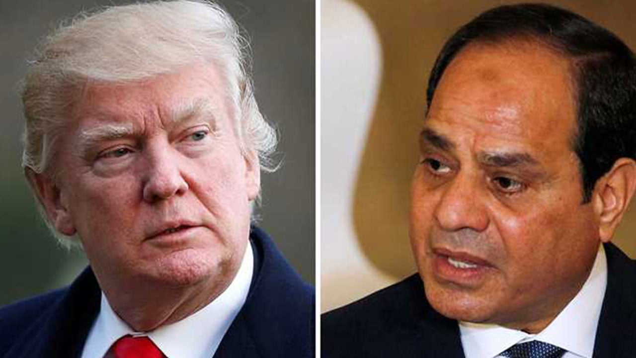 السيسي في اتصال هاتفي مع ترامب يدعو إلى وضع حد للتدخلات الخارجية في ليبيا