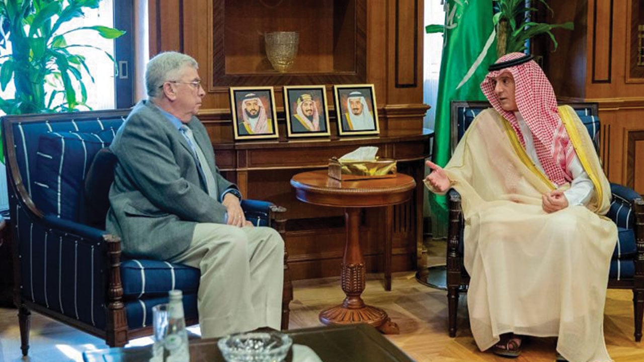 الجبير يبحث مع السفير الأمريكي لدي المملكة العلاقات الثنائية