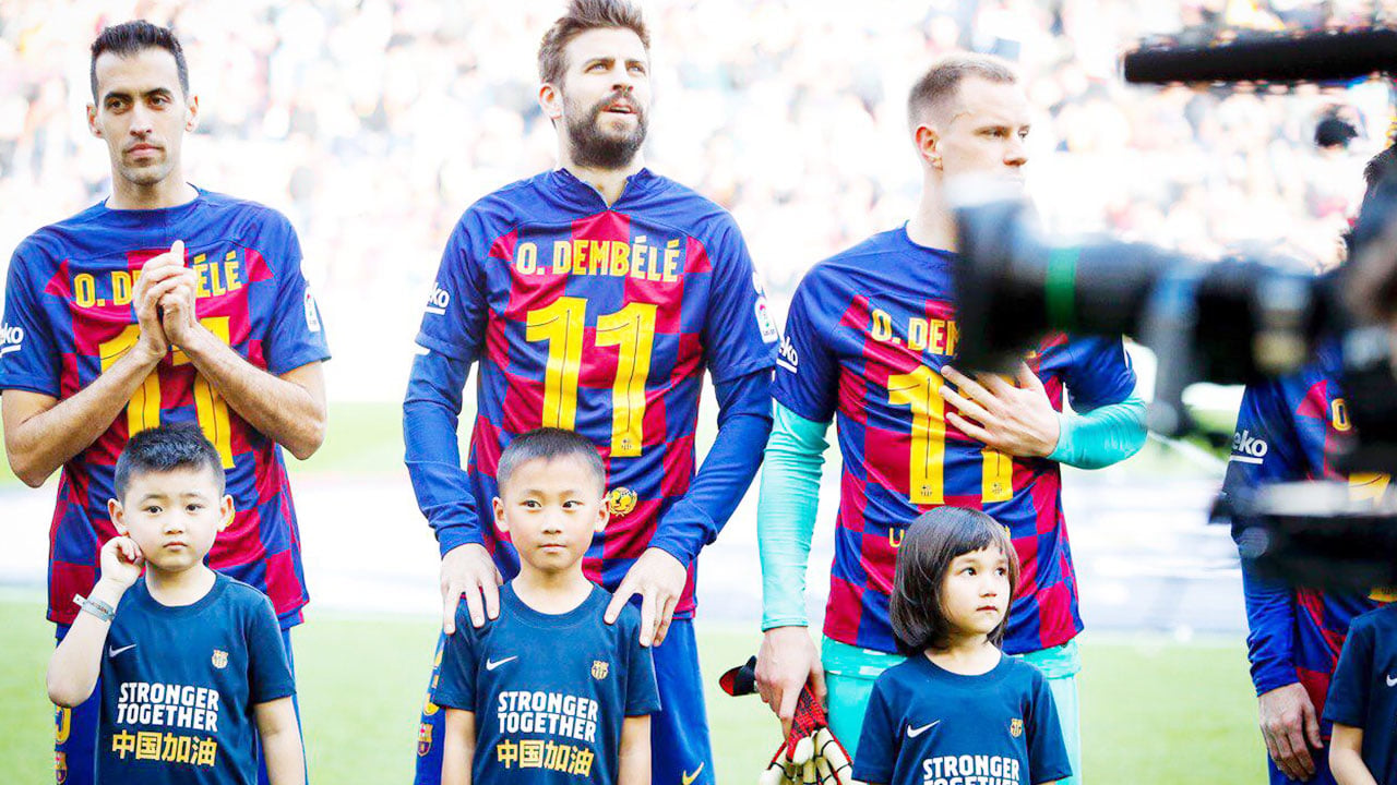 برشلونة يدعم ديمبلي بطريقة مميزة