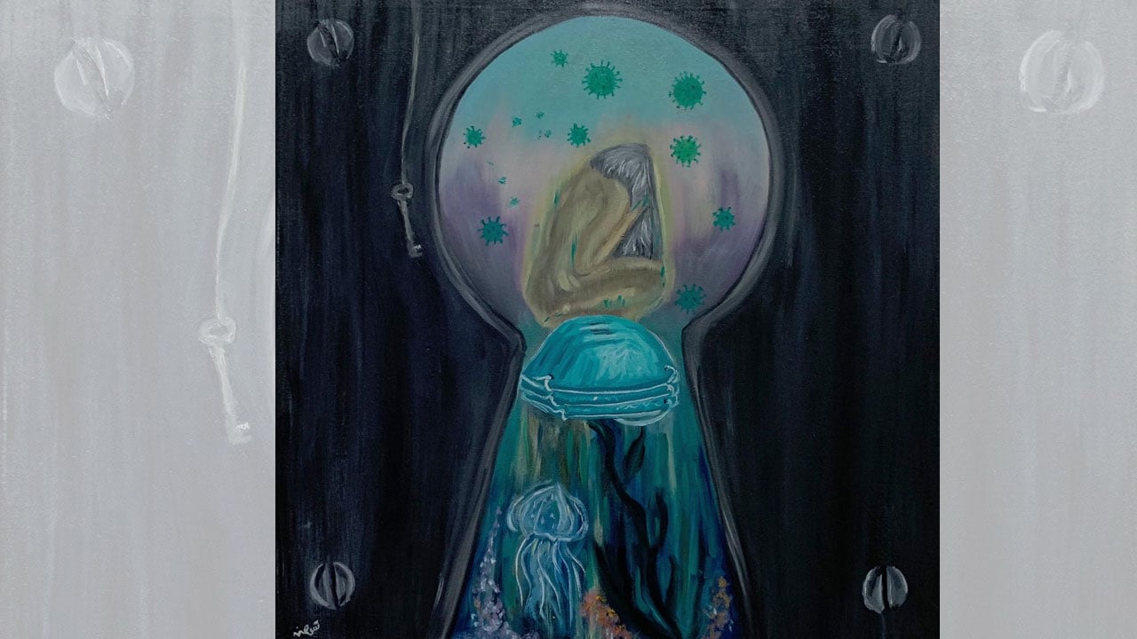 «تسواهن» تبدع برسم لوحة توعوية لمحاربة كورونا