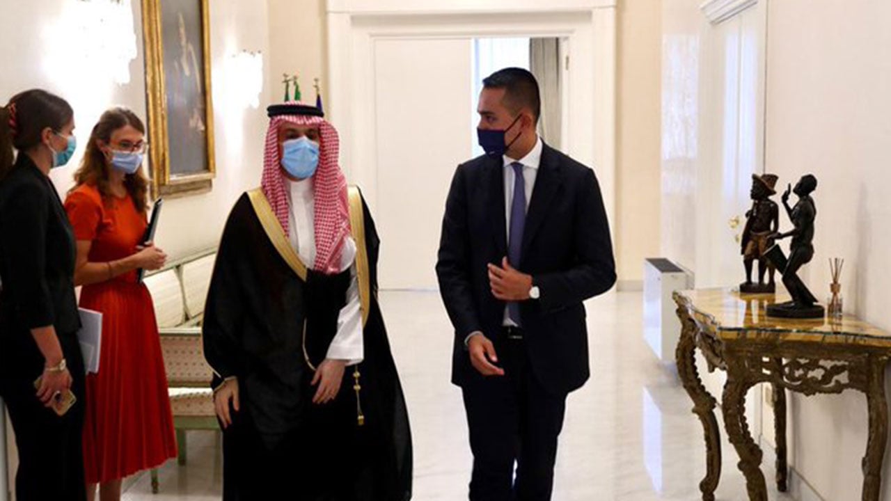 الأمير فيصل بن فرحان يبحث مع نظيره الإيطالي العلاقات المشتركة