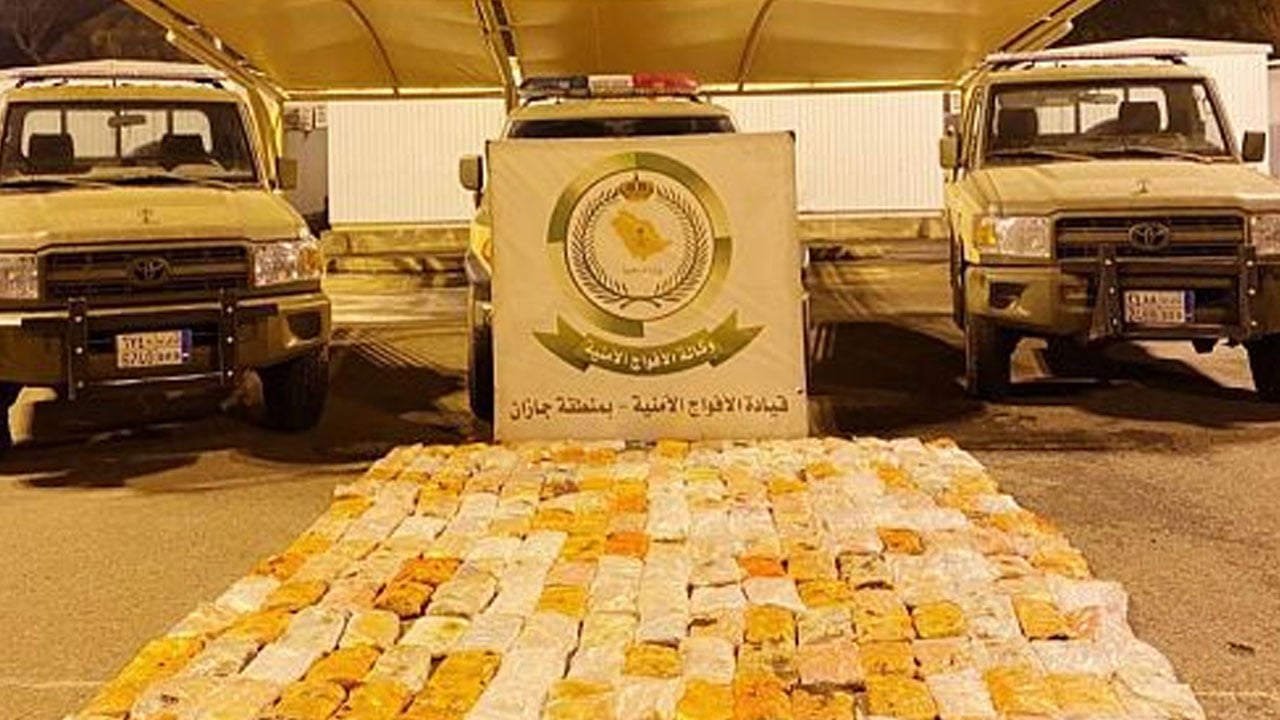 ضبط 224 كيلو حشيش مخبأة بمركبة بين الأعلاف في الدائر
