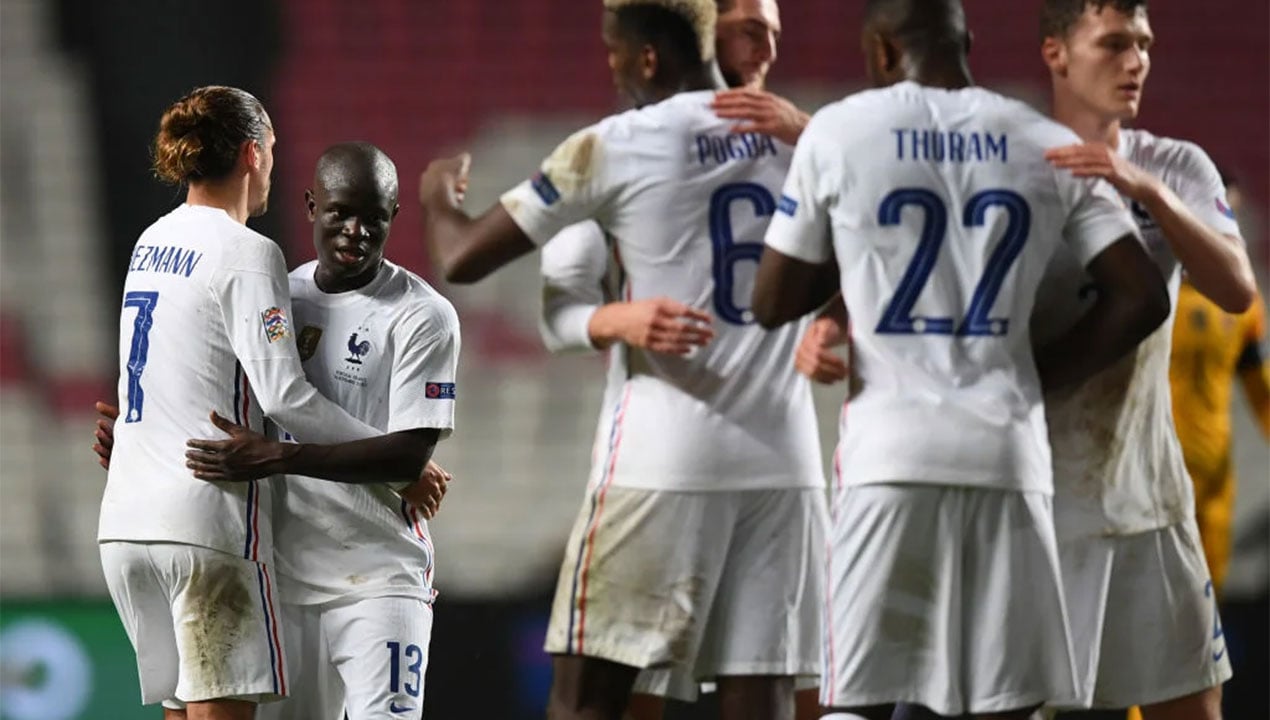 كانتي يطيح ببرتغال «رونالدو» ويصعد بالديوك الفرنسية لنهائيات دوري الأمم