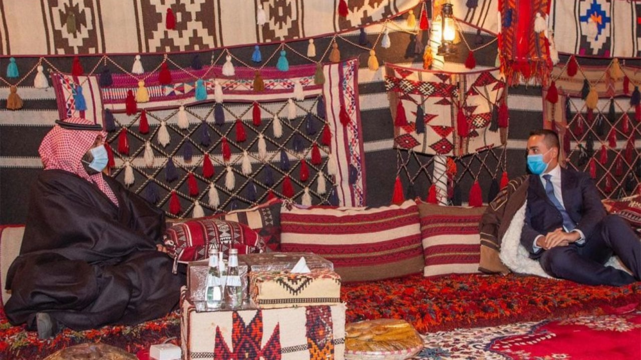 ولي العهد يلتقي في العلا وزير الخارجية الإيطالي ويستعرضان العلاقات الثنائية